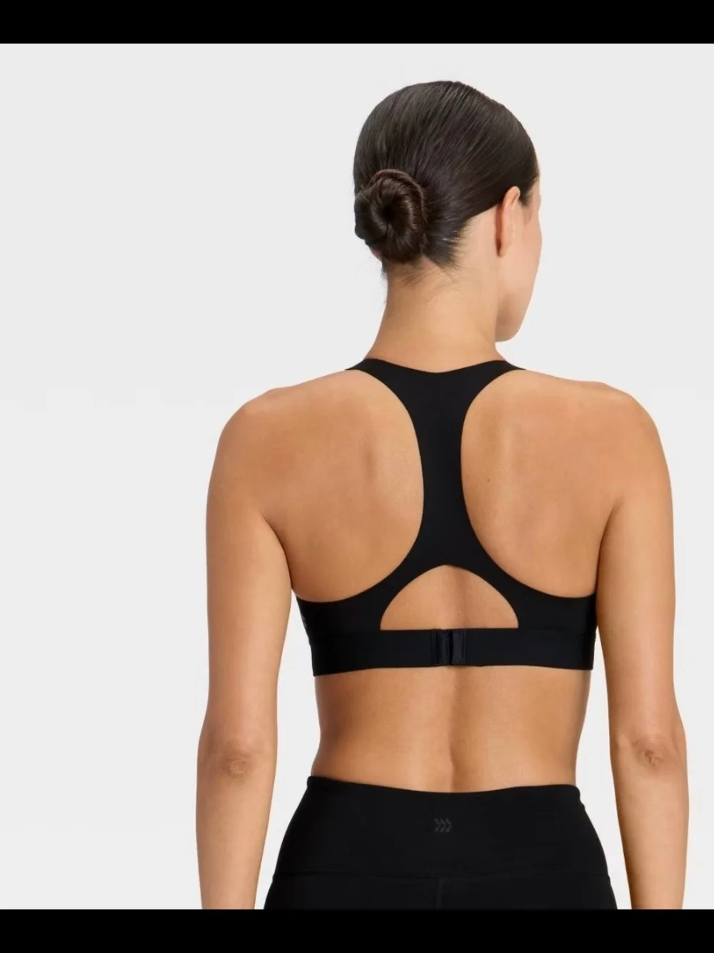 all in motion Black Front-Zip Adjustable Sports Bra